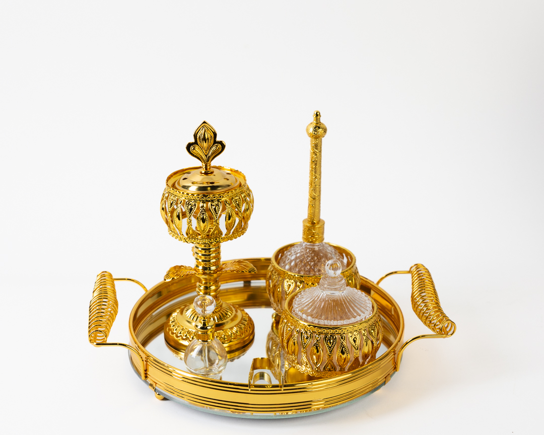 Middle East Luxury Golden incense Burner Home and Office, New Arrival 2025