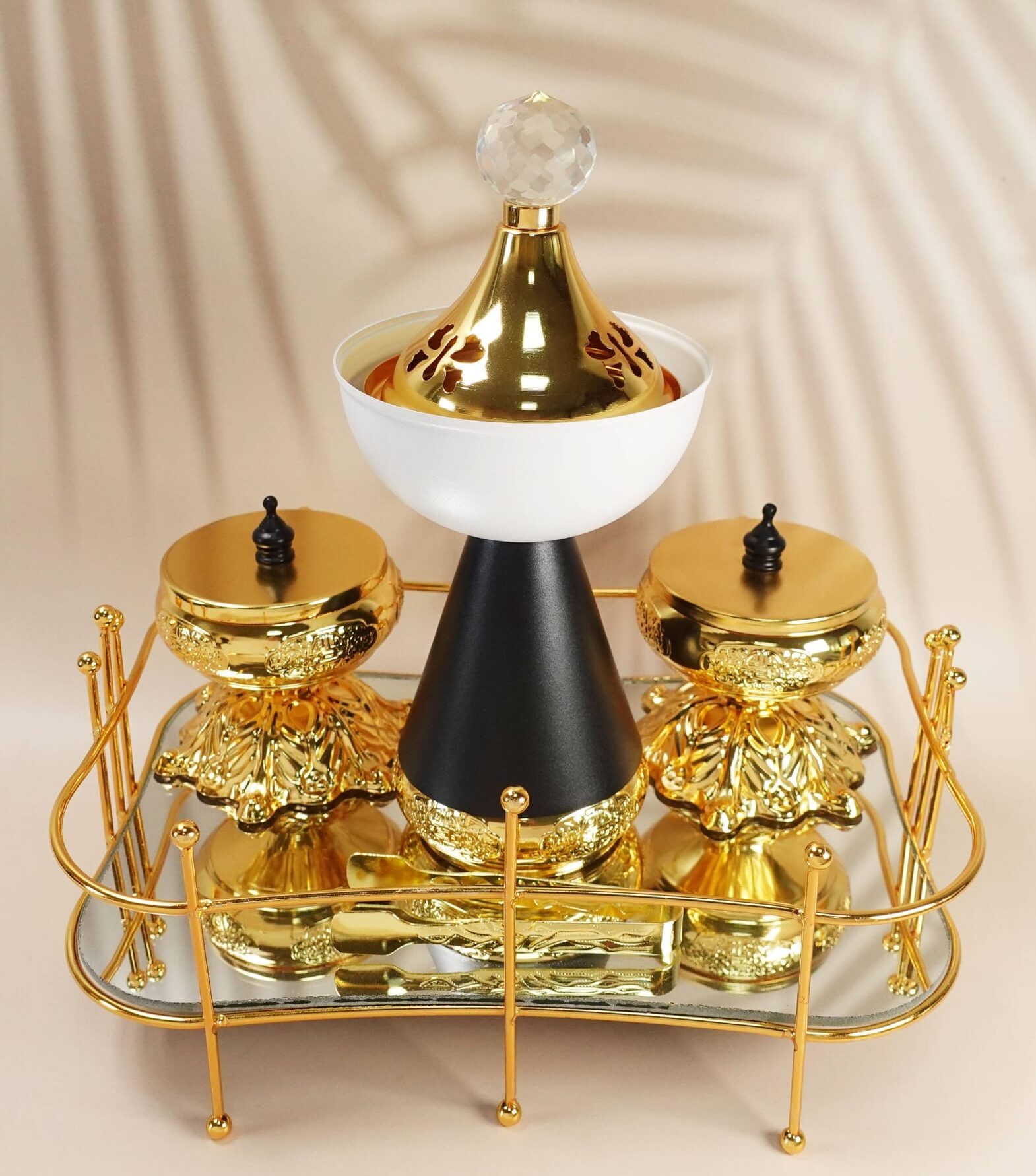 Middle Eastern Luxury Gold Incense Burner for Home & Office