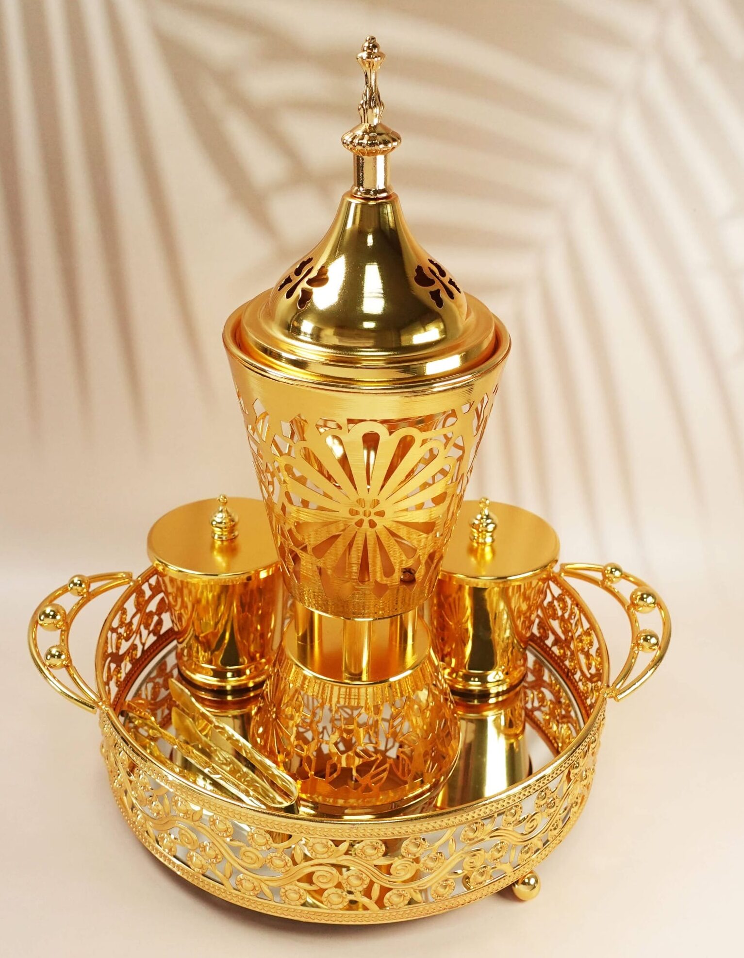Middle Eastern Luxury Gold Incense Burner for Home & Office - Image 2