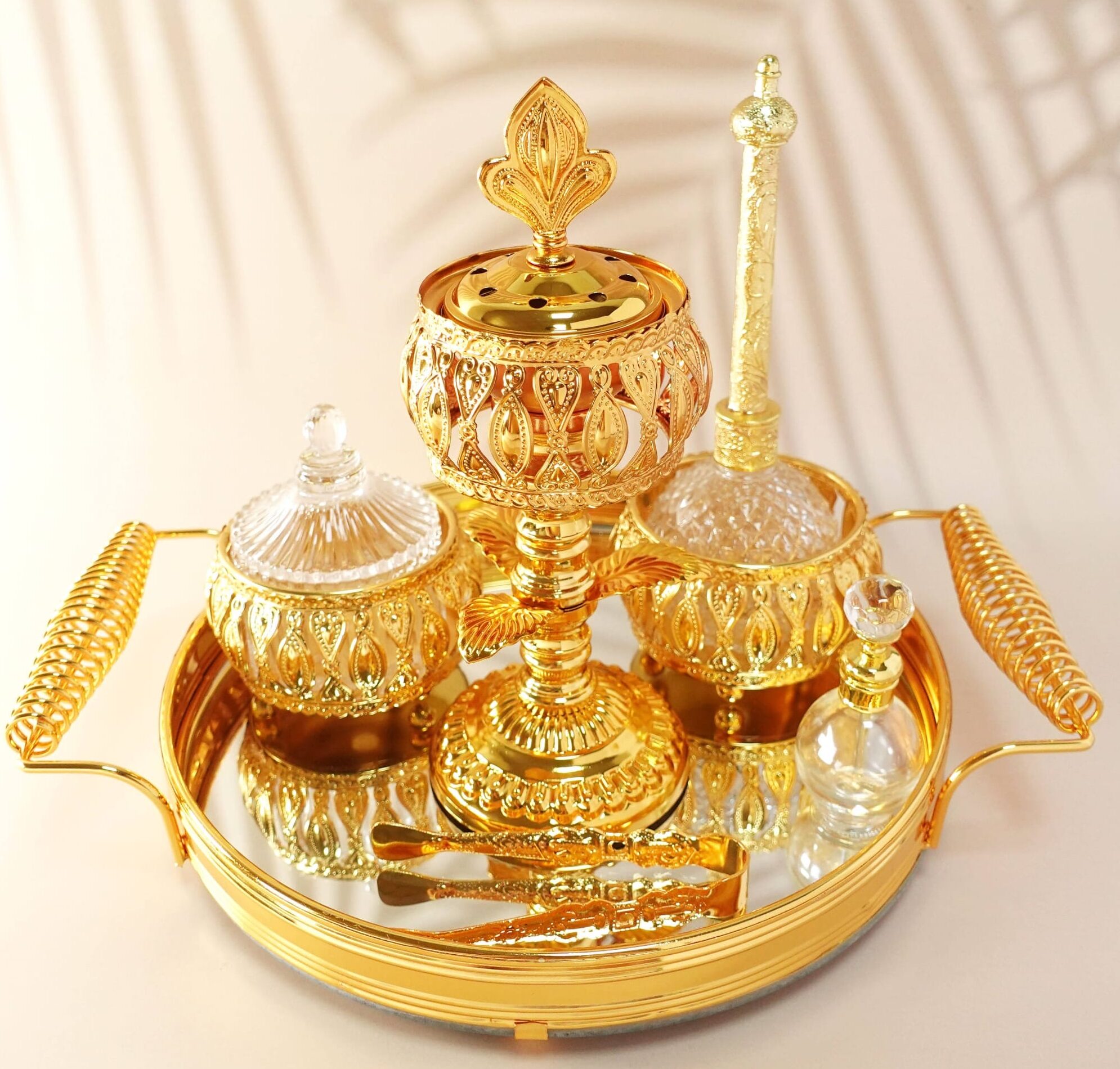 Middle East Luxury Golden incense Burner Home and Office, New Arrival 2025