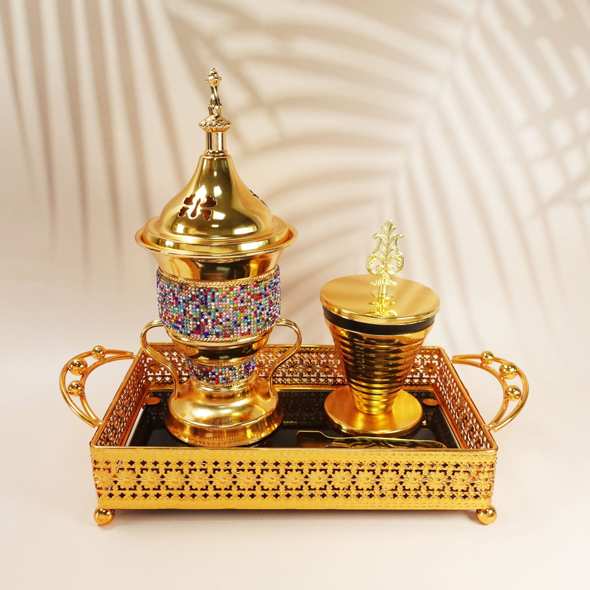 Middle Eastern Luxury Gold Incense Burner for Home & Office - Image 2