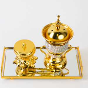 Middle Eastern Luxury Gold Incense Burner for Home & Office – 2025 New Arrival