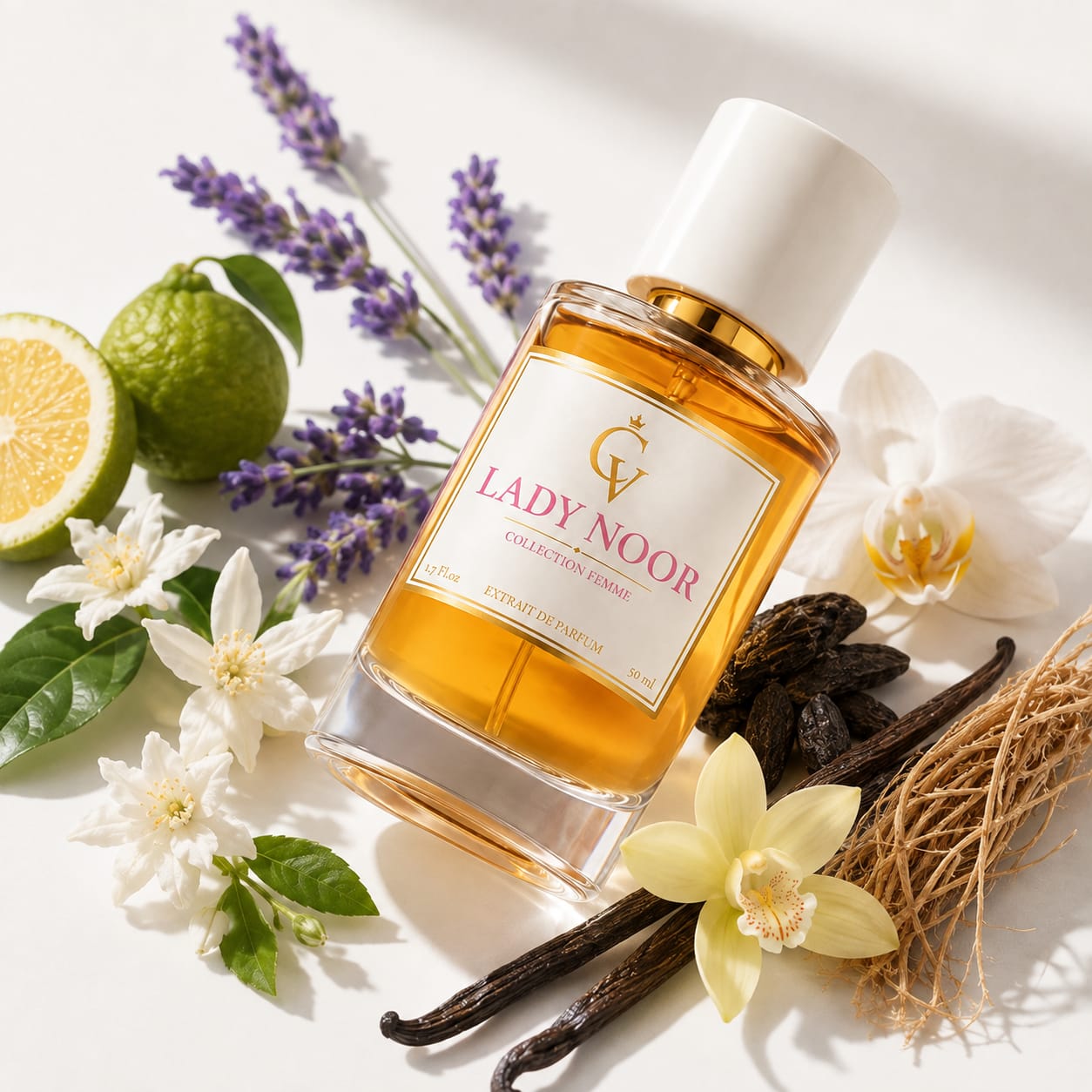 Lady Noor-Eau de Parfum – Floral, Citrus & Warm Vanilla Fragrance 50ml 1.7fl.oz - Image 3